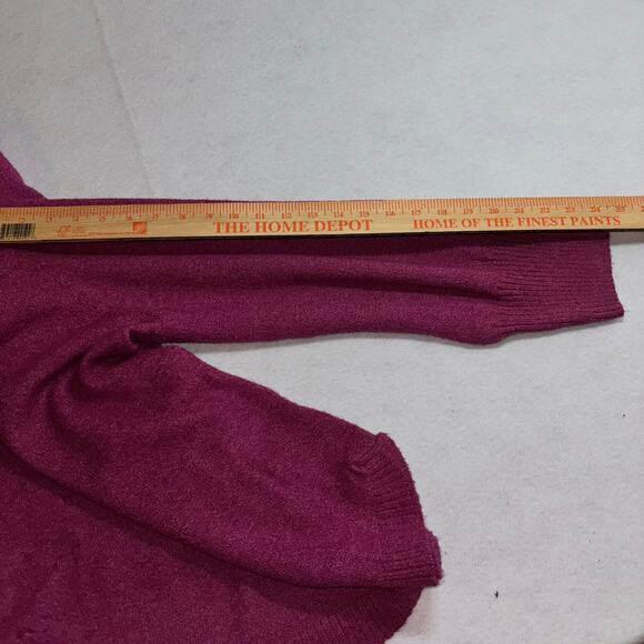 Tahari Womens Oversized Ribbed Cowl Neck Soft Sweater Raspberry Pink Size Small - Picture 5 of 6